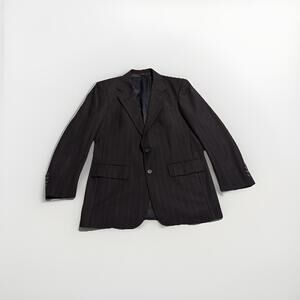 Savile Row Blazer Men 38 Blue Pinstripe Suit Jacket Business Sharp!